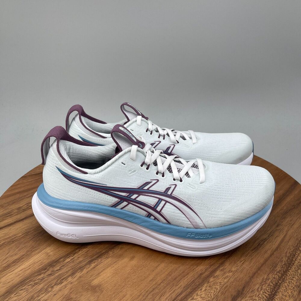 Asics Gel Nimbus 28 Shoes Womens Size 9 White Running Comfort Walking Sneakers